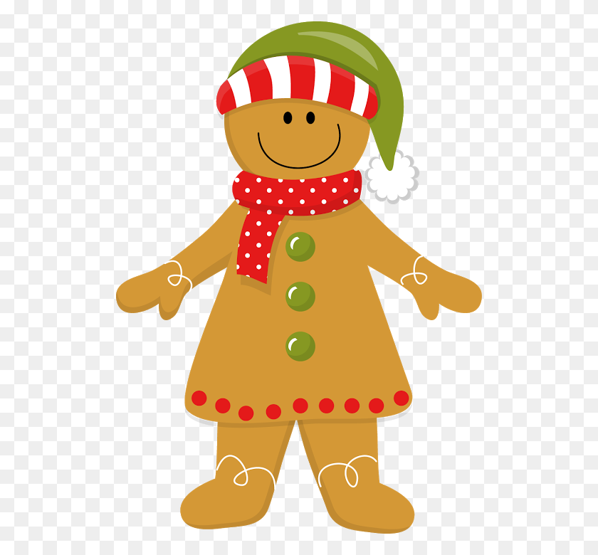 514x720 Christmas Gingerbread Girl - Girl Painting Clipart
