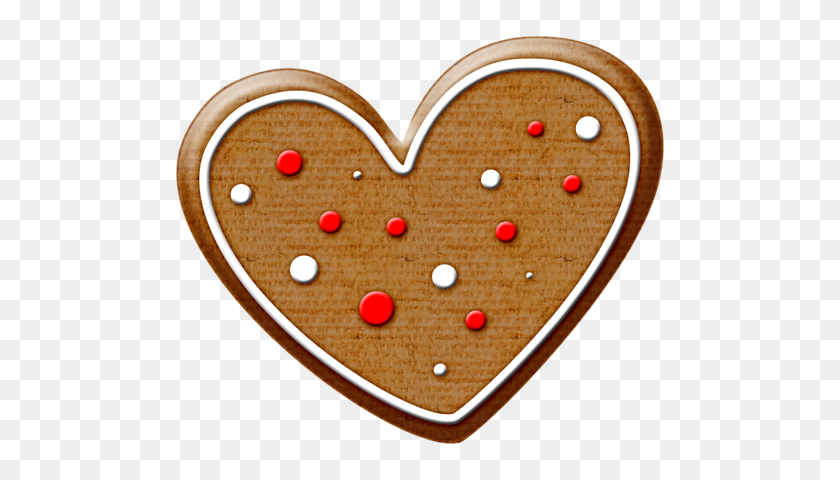 500x420 Christmas Gingerbread Heart Cookie Clip Art Clip Art - Gideon Clipart