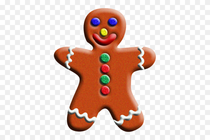 413x500 Christmas Gingerbread Man Clip Art Image - Christmas Baking Clipart