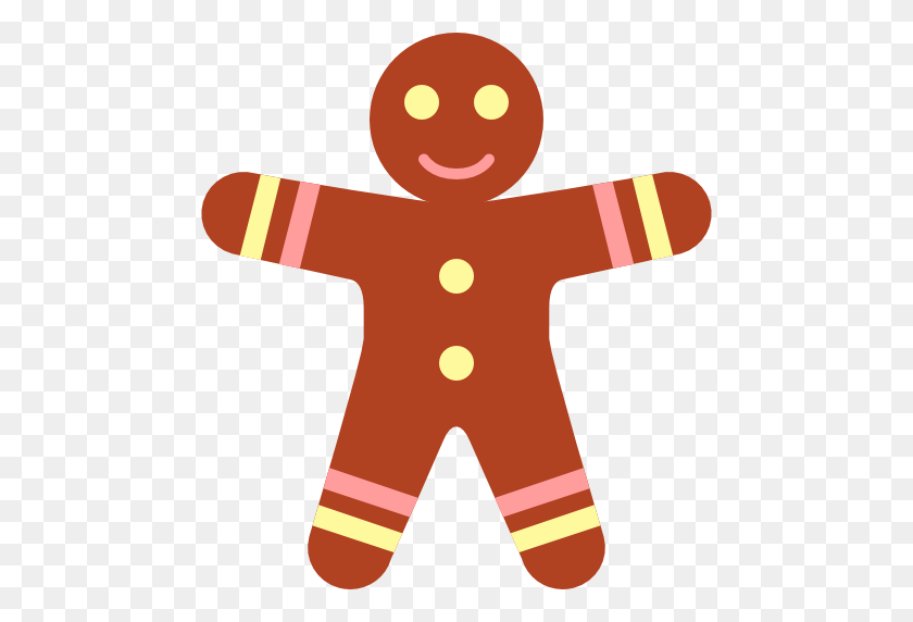 512x512 Christmas Gingerbread Man Png - Christmas Cross Clipart