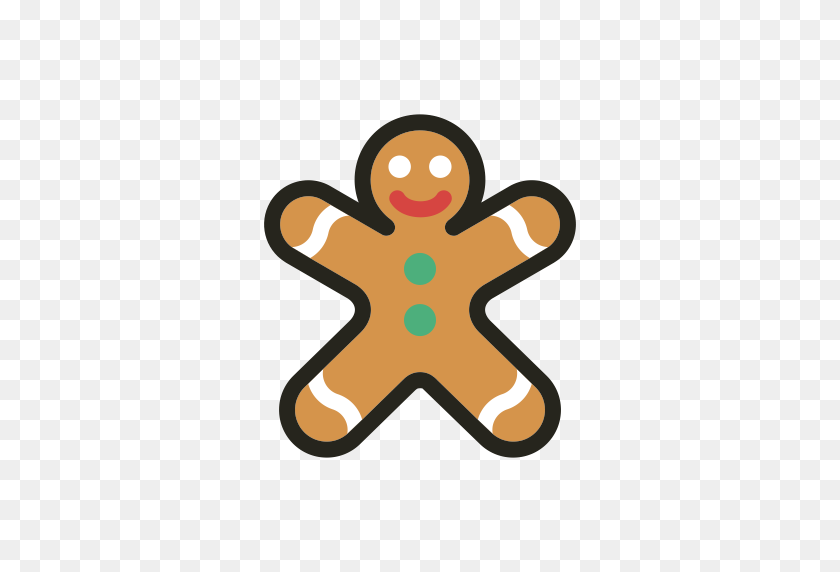 512x512 Christmas Gingerbread Man Png - Gingerbread Clipart Free