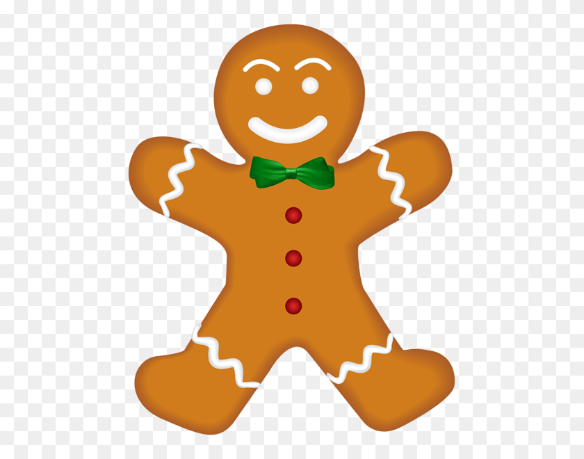 477x600 Christmas Gingerbread Png Clip Art - Snack Clipart