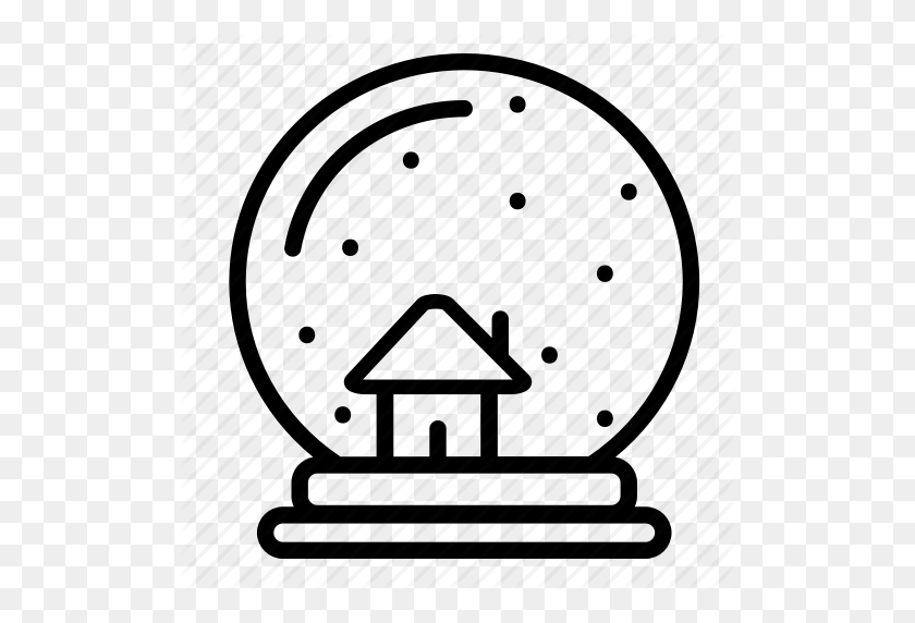 512x512 Christmas, Globe, Holiday, House, Snow, White, Winter Icon - Holiday Clip Art Black And White