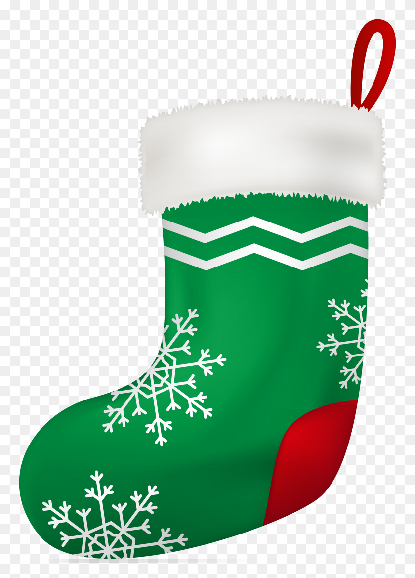 5623x8000 Christmas Green Stocking Clip Art - Hay Bale PNG
