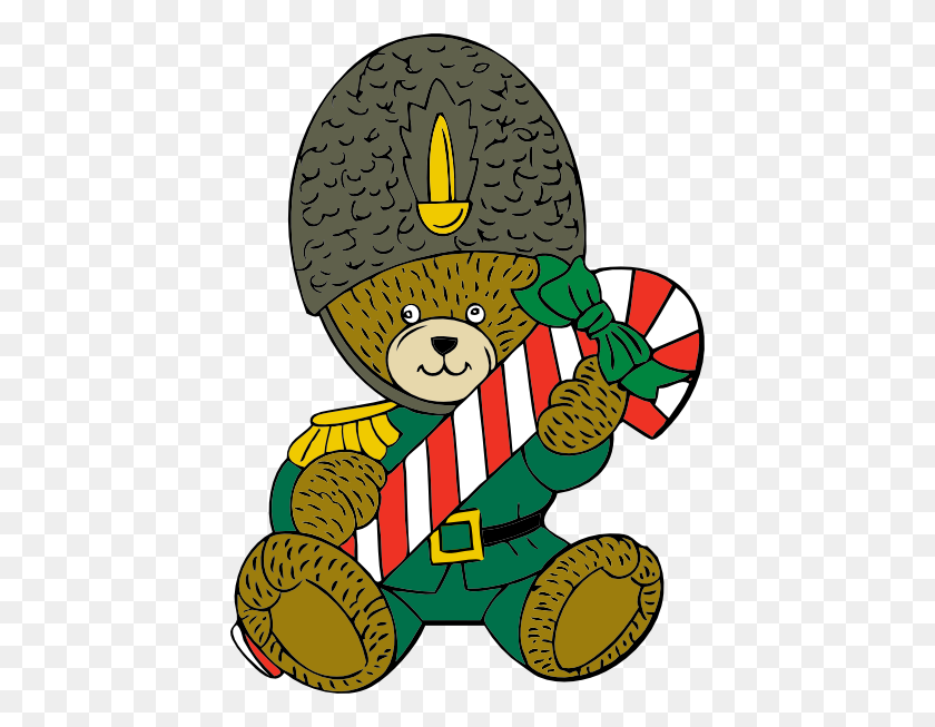 426x593 Christmas Guard Teddy Bear Clip Art - Christmas Teddy Bear Clipart