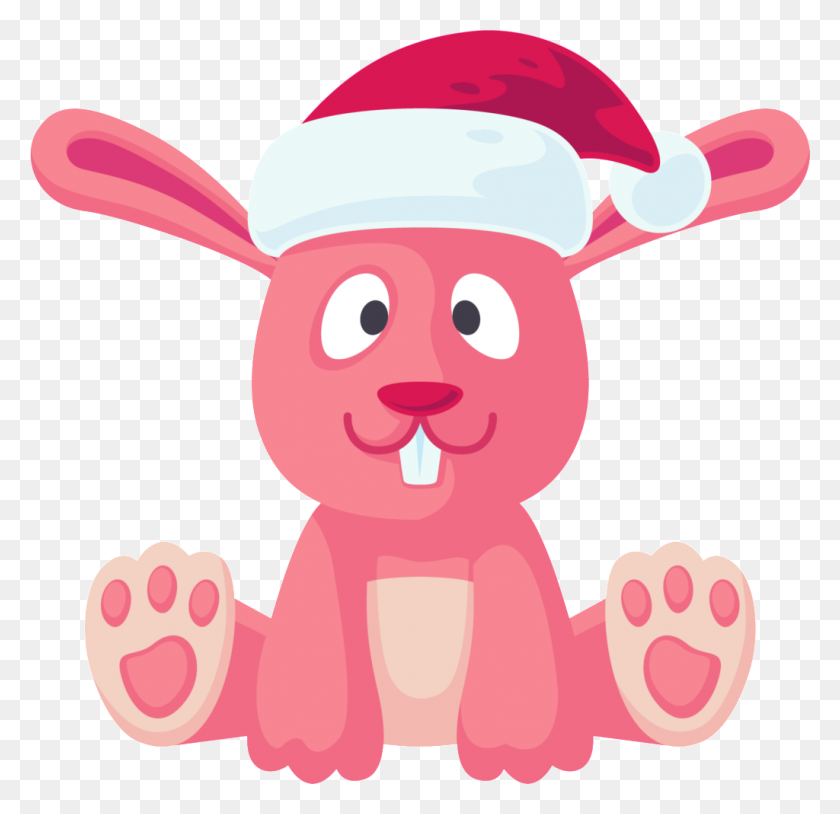 1024x990 Christmas Hat Bunny Png Transparent Free Png Download Png Vector - Bunny PNG
