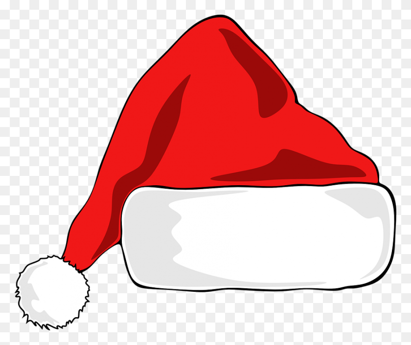 869x720 Sombrero De Navidad Png - Traje De Santa Clipart