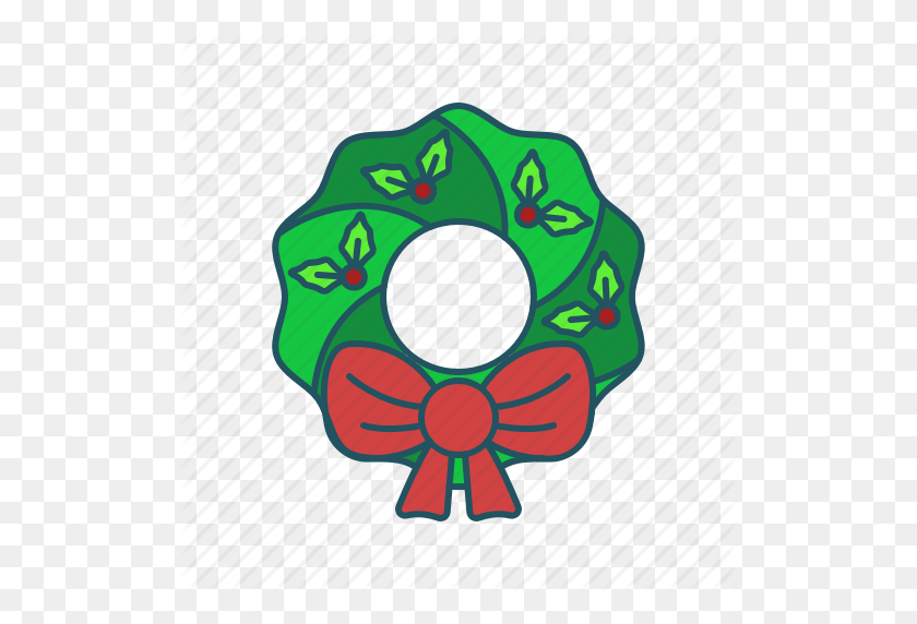 512x512 Christmas, Holiday, Santa, Wreath Icon Icon - Holiday Wreath Clip Art