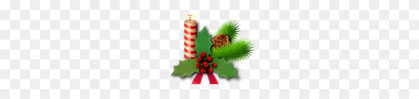 200x140 Christmas Holly Picture Christmas Holly Candles Free Image - Christmas Holly PNG