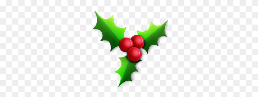 256x256 Christmas Holy Clipart - Holly Garland Clipart