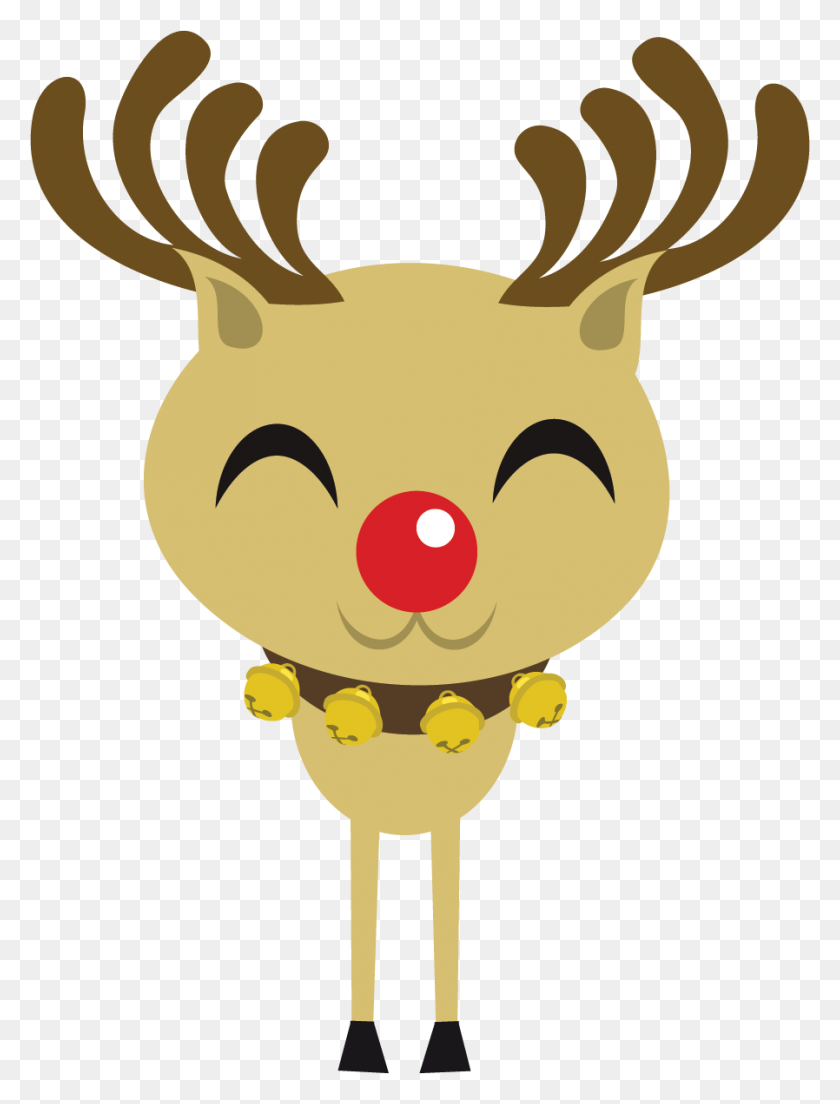 898x1202 Christmas Images Clip Art - Reindeer Face Clipart