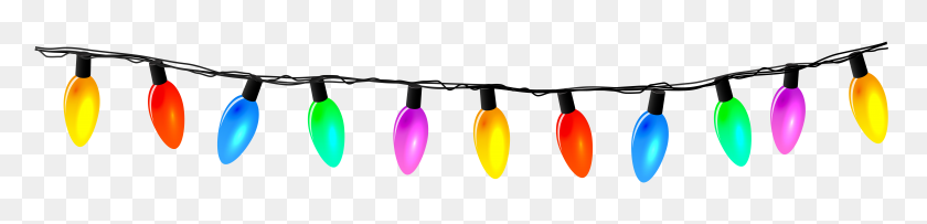 8000x1468 Christmas Light String Png - String Light PNG