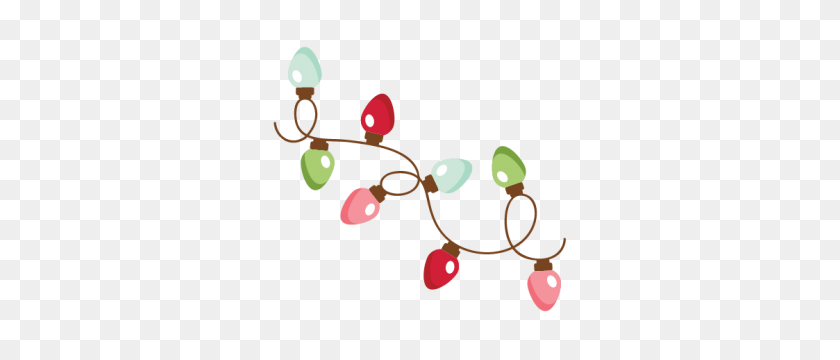 300x300 Christmas Lights My Miss Kate Cuttables Christmas - String Lights Clipart