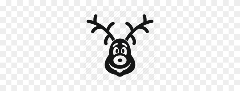 260x260 Christmas Moose Love Clipart - Moose Silhouette PNG