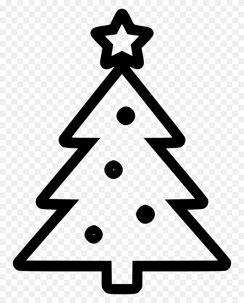 752x980 Christmas New Year Tree Png Icon Free Download - New Year Clip Art Free Download