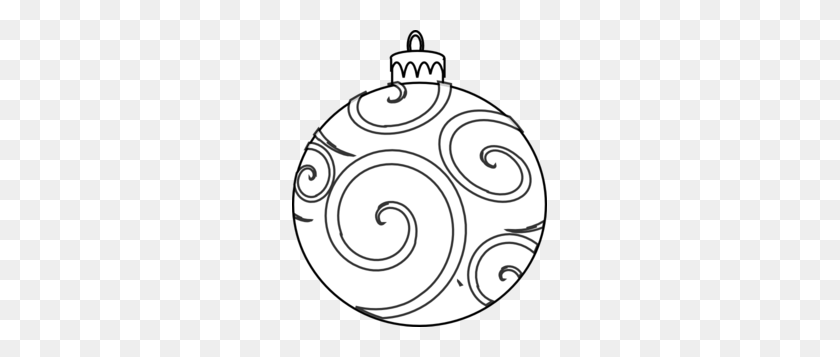 255x297 Christmas Ornament Clip Art Black And White Fun For Christmas - Christmas Bulb Clipart