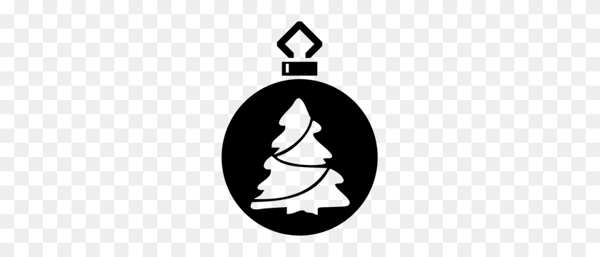 219x300 Christmas Ornament Clipart Black White - Christmas Stocking Clipart Black And White