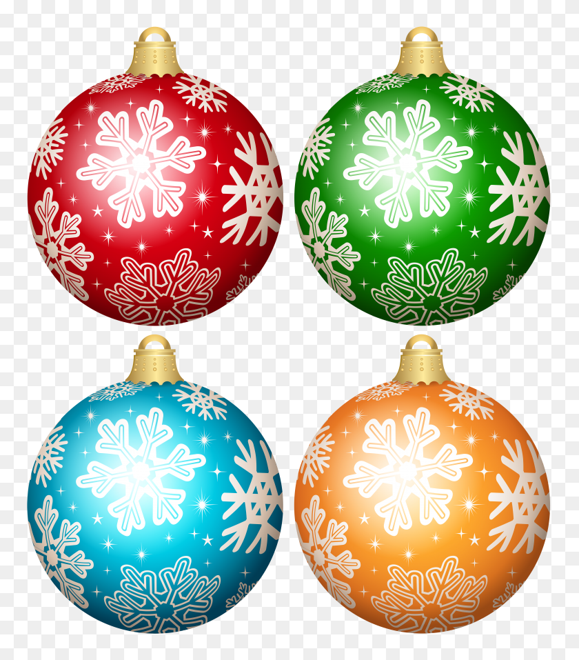 5217x6000 Christmas Ornament Set Clip Art - Free Christmas Eve Clipart