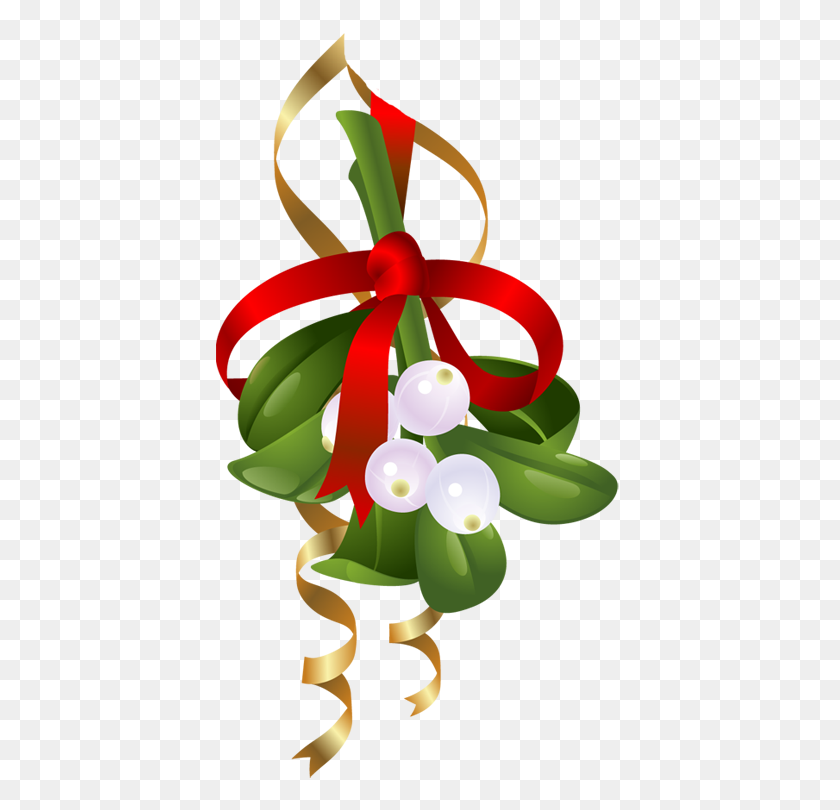 407x750 Christmas Ornaments And Backgrounds - Mistletoe Clipart