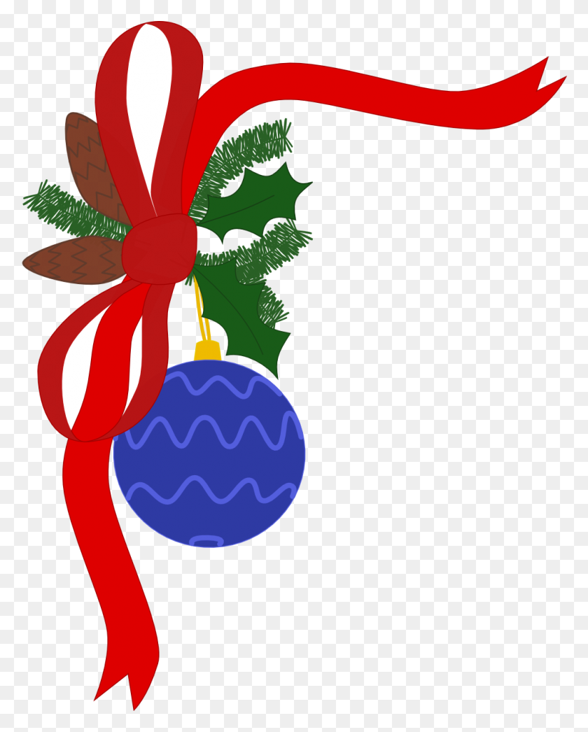 999x1264 Christmas Ornaments Clipart Vector Free Download - Clipart Borders Free Download