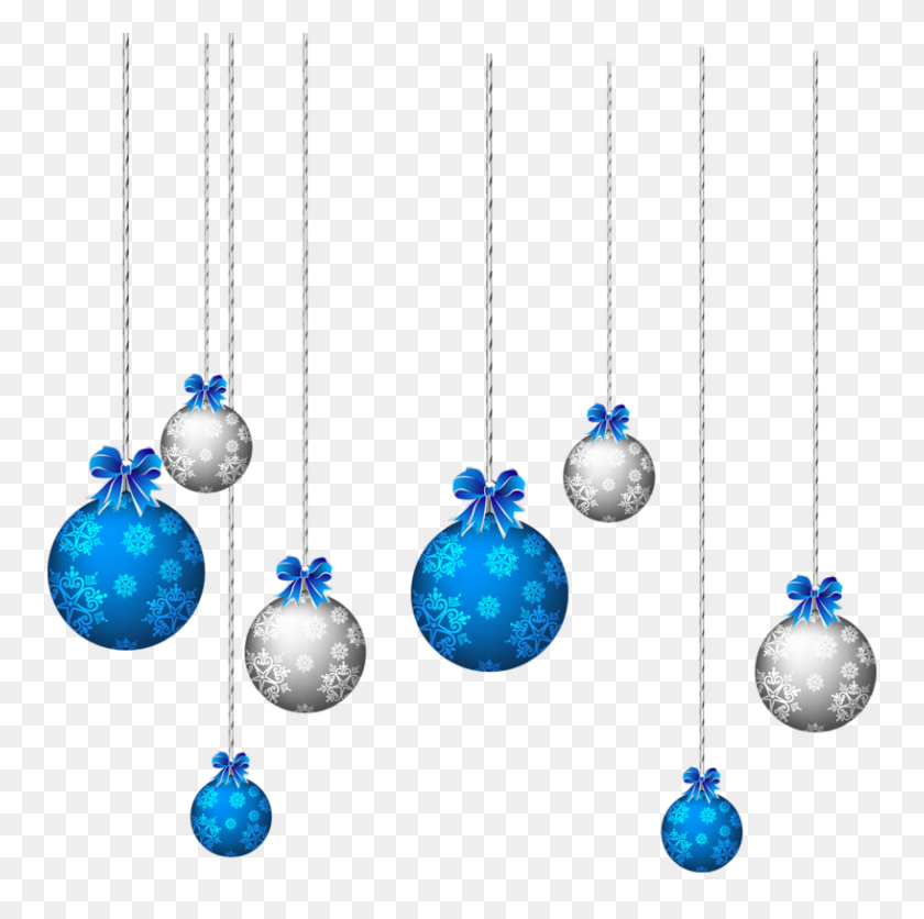 816x812 Christmas Ornaments Hanging Png - Christmas Balls Clipart