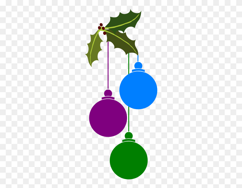 252x593 Christmas Ornaments Png, Clip Art For Web - Christmas Ornament Clipart