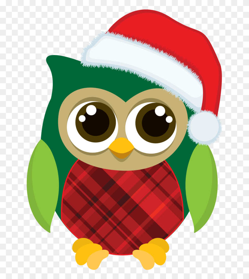 663x879 Christmas Owl Clip Art - Owl Clipart PNG