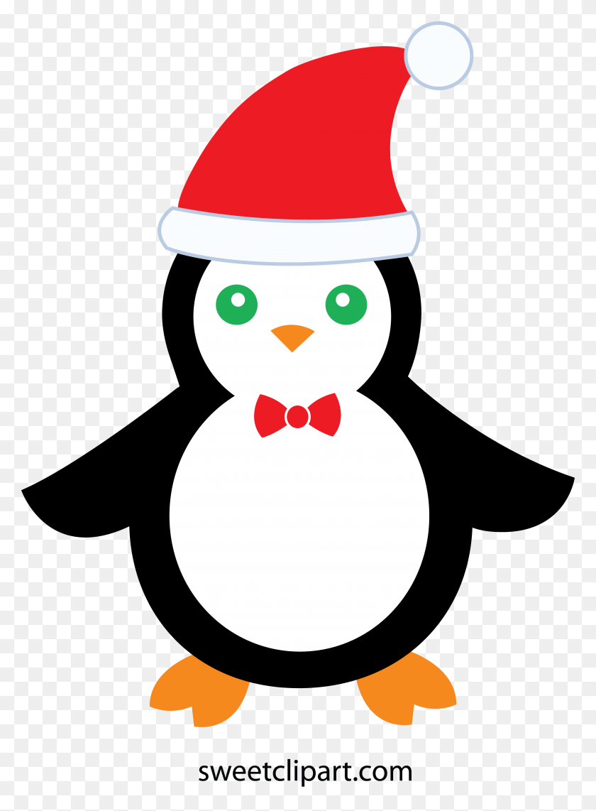 3923x5446 Christmas Penguin Clip Art - Main Character Clipart