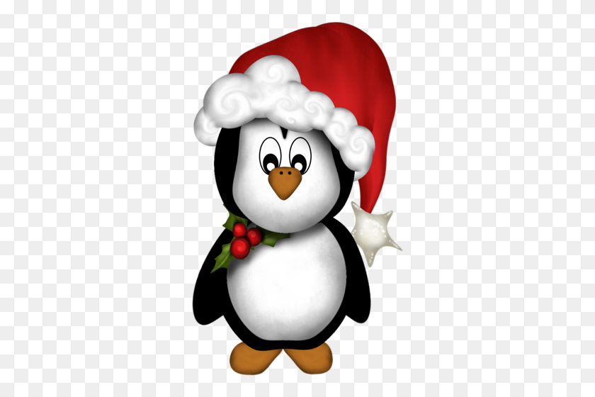 298x500 Christmas Penguin Clip Art - Christmas Penguin Clipart