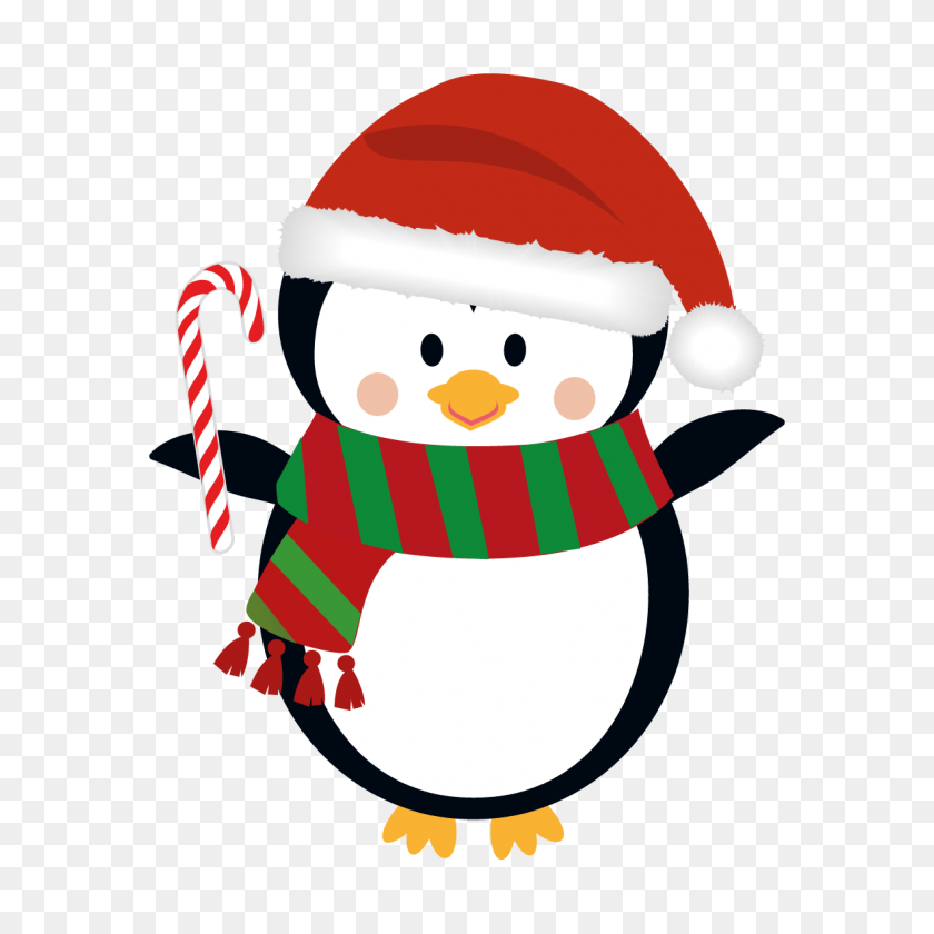 1181x1181 Christmas Penguin Clip Art At Clipart Guru - Christmas Clipart Transparent Background