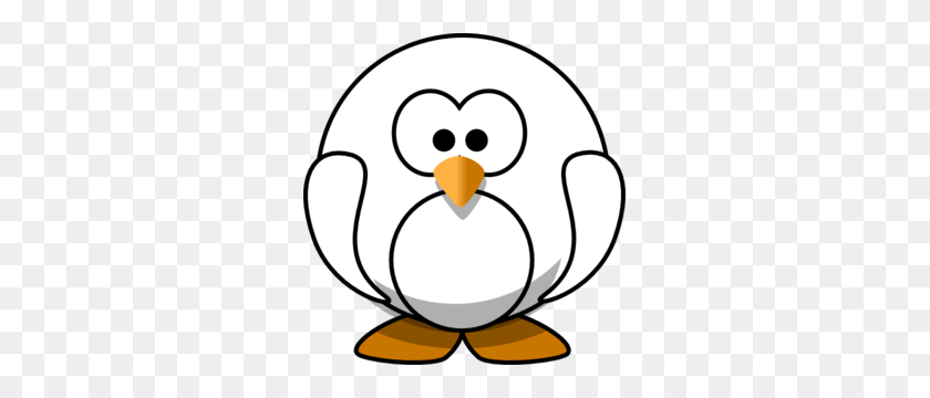 291x300 Рождественский Пингвин Черно-Белый Клипарт - Пингвин Черно-Белый Клипарт