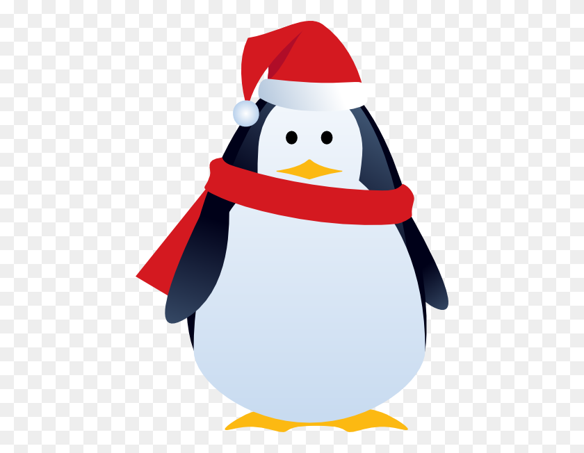 450x592 Christmas Penguin Clipart Free Collection - Christmas Caroling Clipart