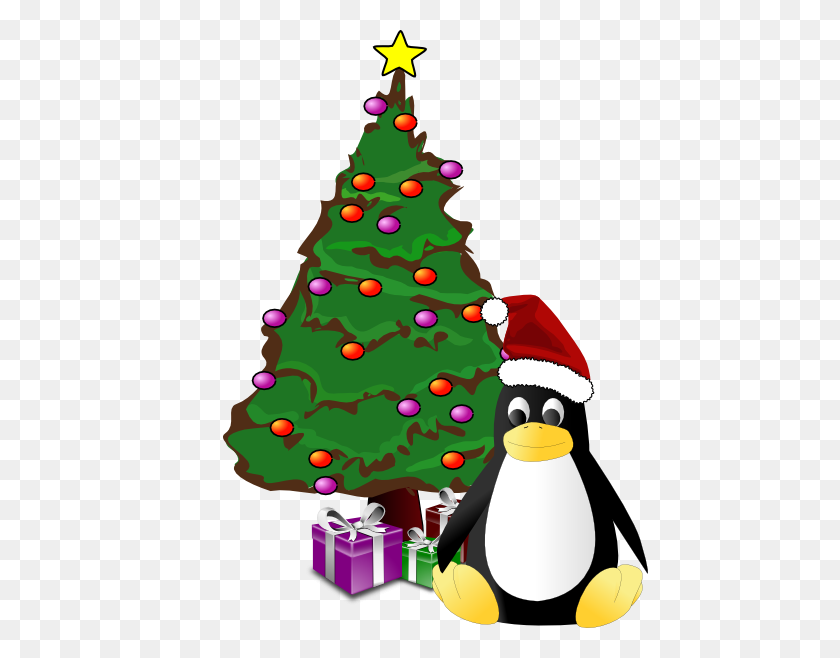 456x598 Рождественский Семейный Клипарт Пингвинов - Рождественский Семейный Клипарт