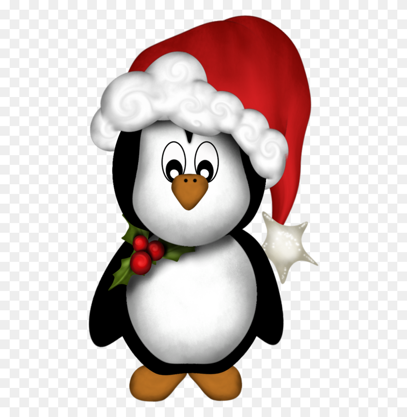 476x800 Рождественские Пингвины, Картинки И Поделки - Колядные Клипарт