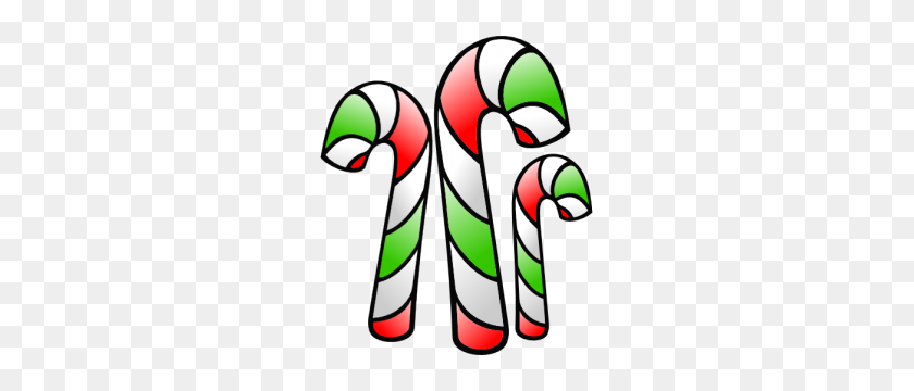 255x300 Christmas Peppermint Candy Cane Triple Red Free Borders And Clip Art - Peppermint Clipart