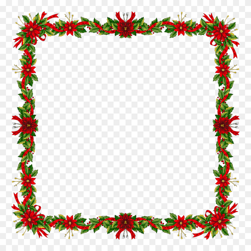3500x3501 Christmas Picture Frame Clip Art Free Clipart Collection - Clipart Borders Free Download