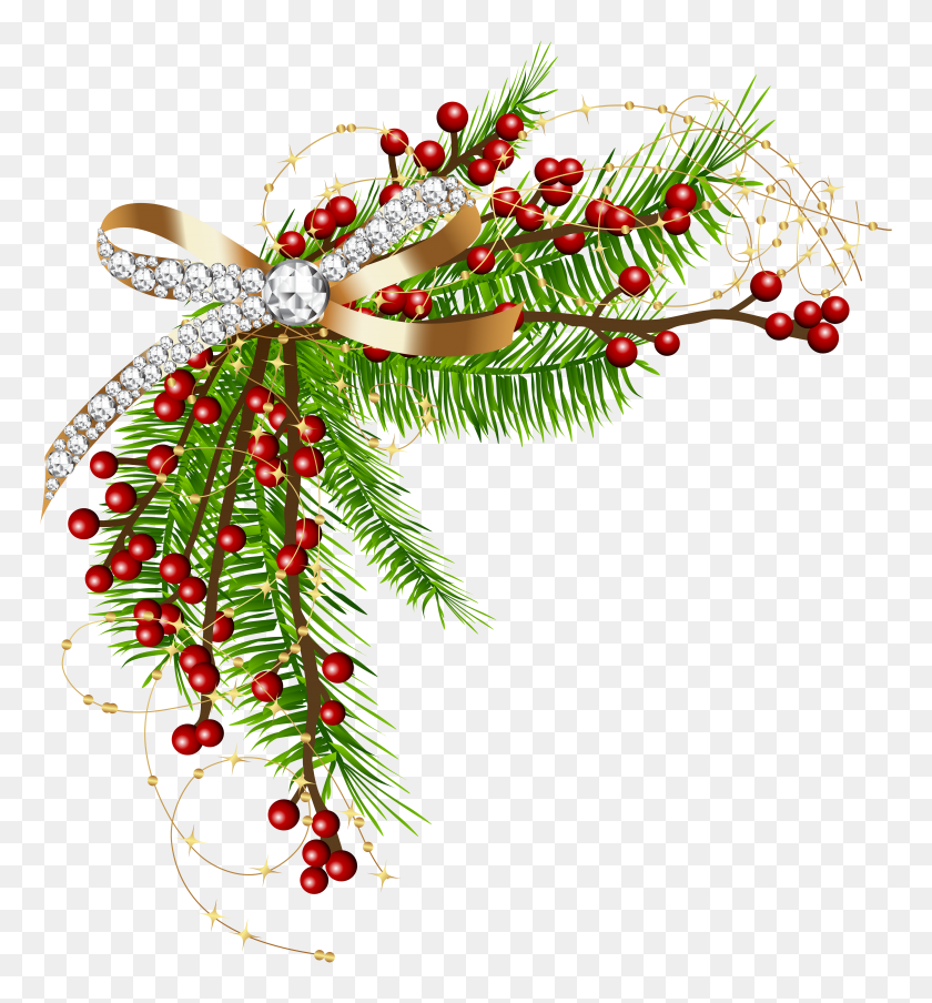 5543x6000 Christmas Pine Green Decor Png Clip Art Gallery - Pine Branch Clipart