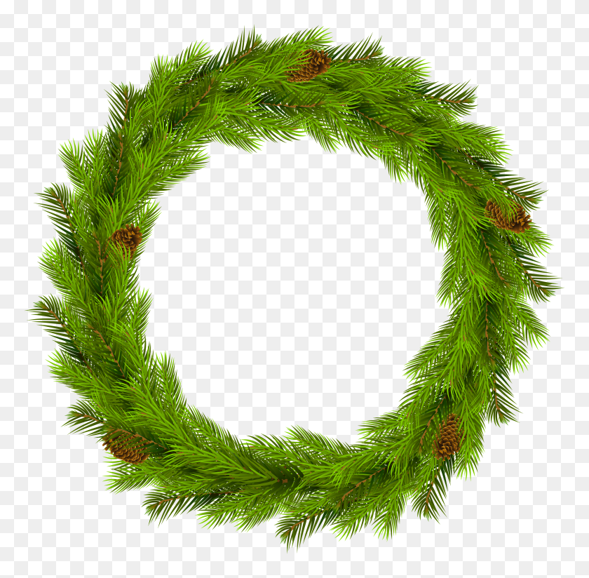 5000x4899 Christmas Pine Wreath Png Clip Art - Merry Christmas Wreath Clipart