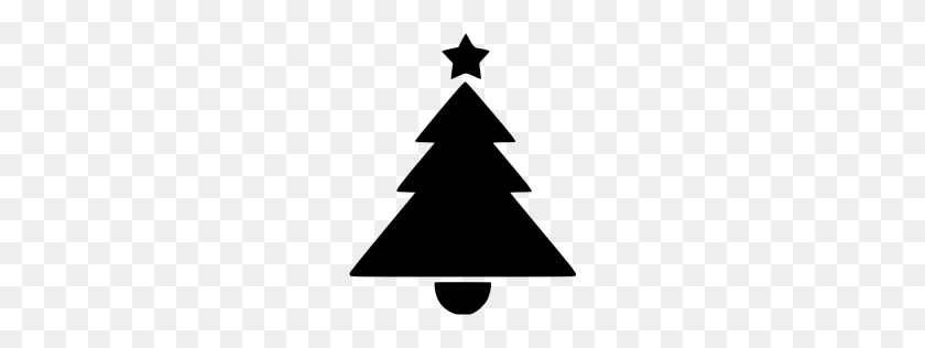 256x256 Christmas Png Black - Pine Tree Silhouette PNG