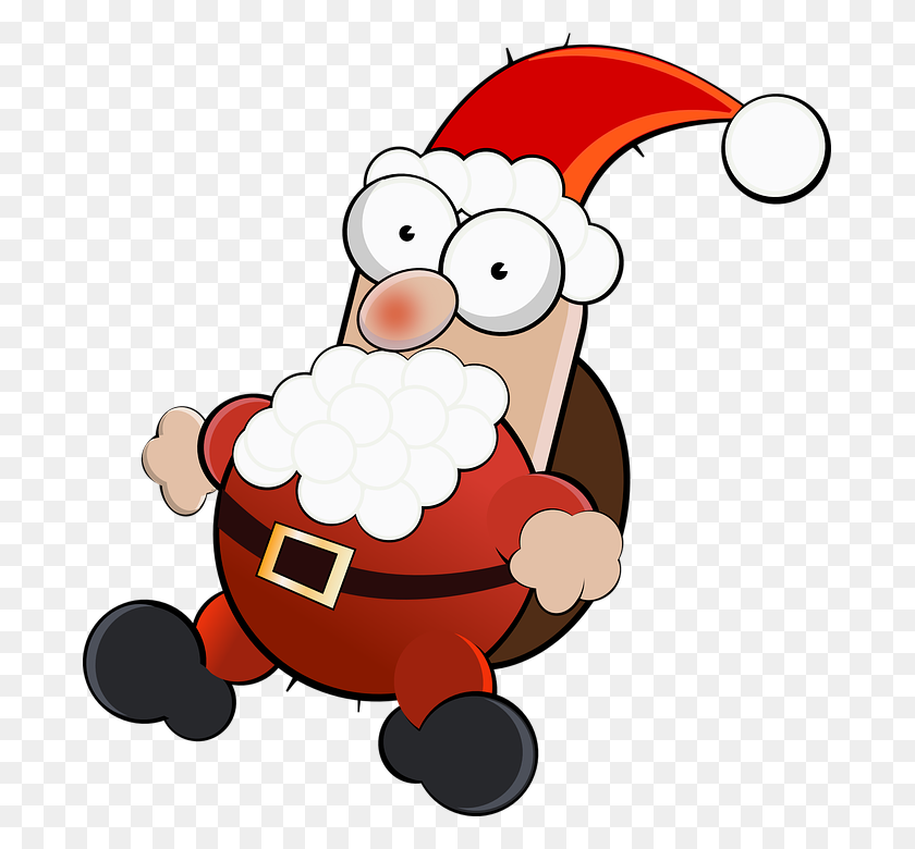 687x720 Christmas Png Funny - Santa Claus Clipart Free