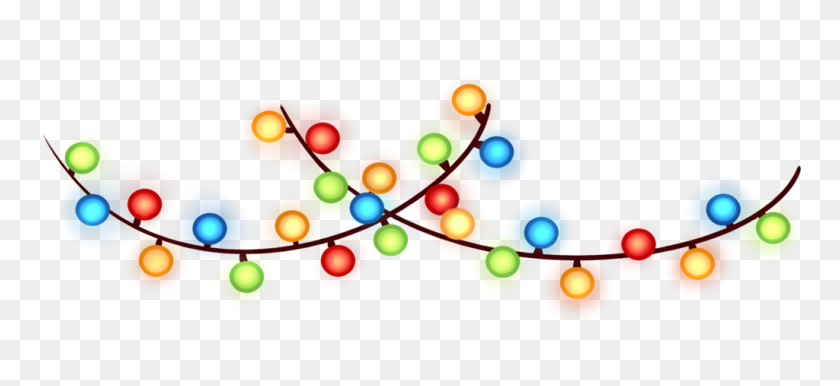 1024x429 Christmas Png Pictures - Christmas Lights Clipart PNG