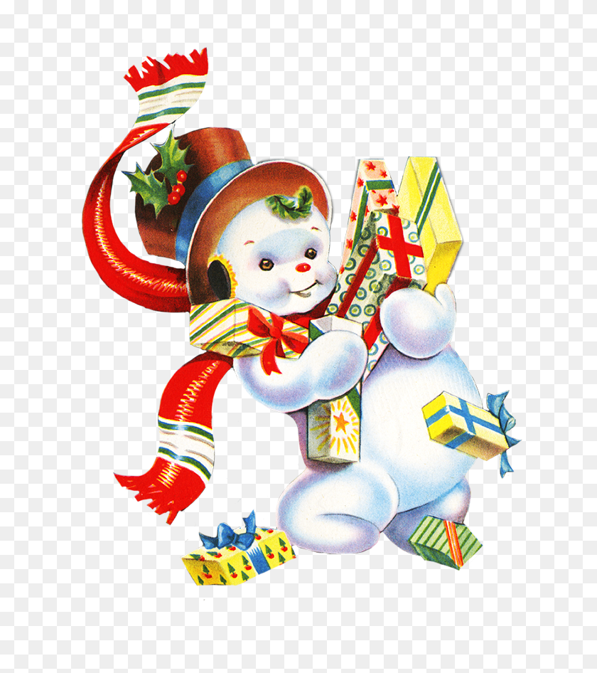 700x886 Christmas Present Clipart Png - Snowman Clipart PNG