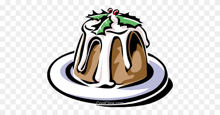 480x380 Christmas Pudding Royalty Free Vector Clip Art Illustration - Pudding Clipart