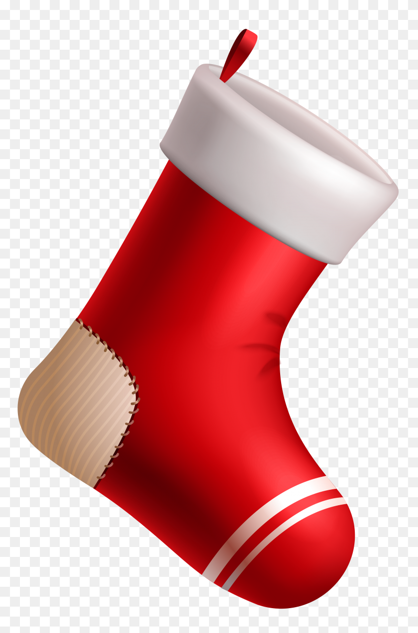 4020x6252 Christmas Red Stocking Png Clipart - Stocking PNG