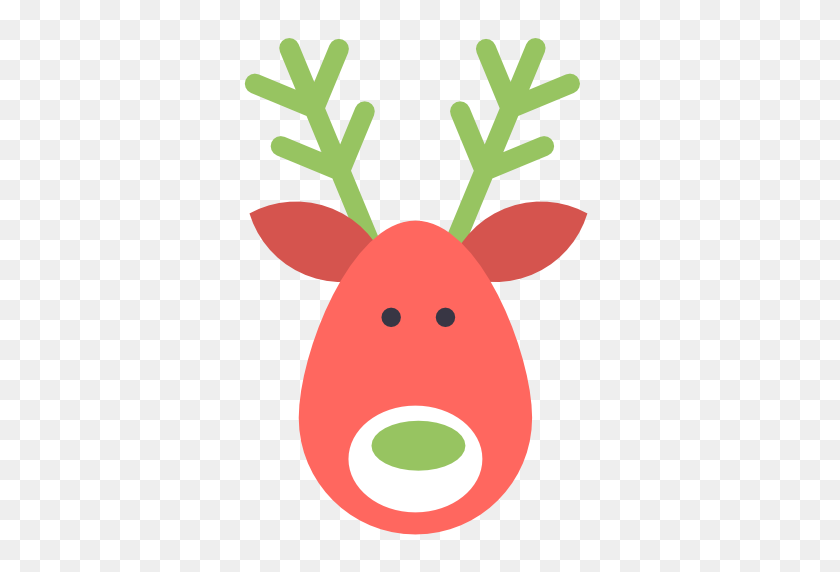 512x512 Christmas, Reindeer, Rudolph, Santa, Sled, Xmas Icon - Rudolph PNG