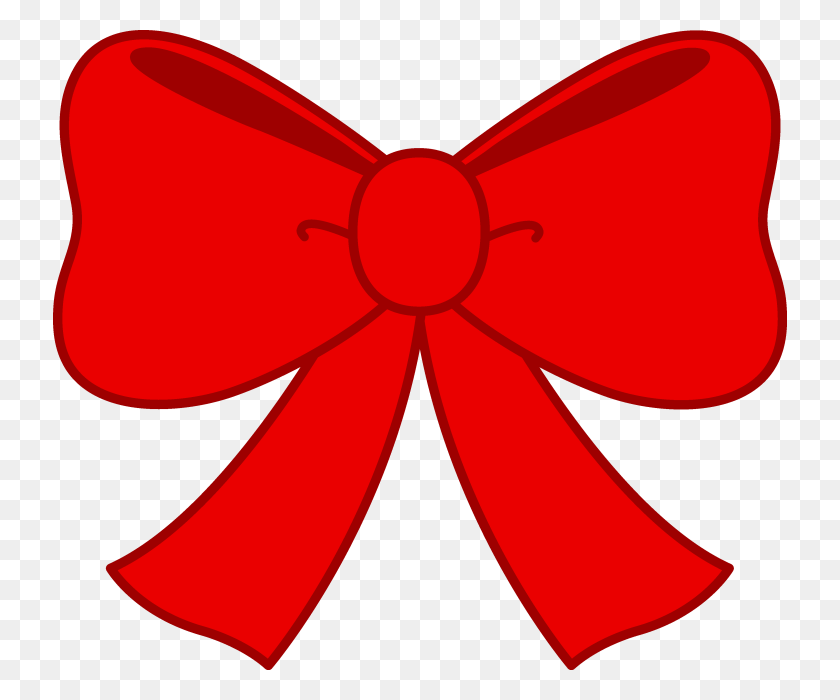 734x640 Christmas Ribbon Clipart Red Hair Bow - Christmas Bow PNG