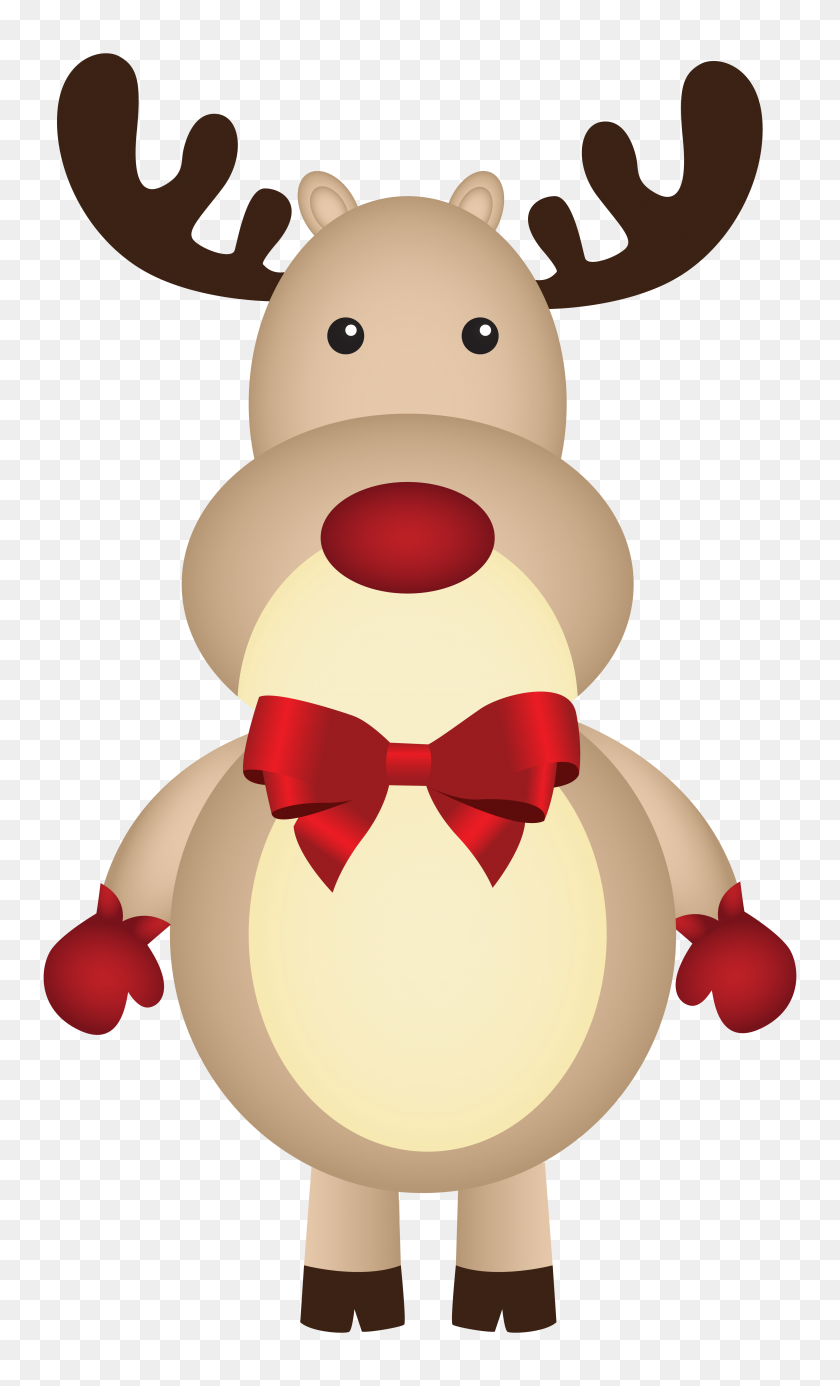 3715x6317 Navidad Rudolph Con Arco Png Clipart Gallery - Rudolph Png