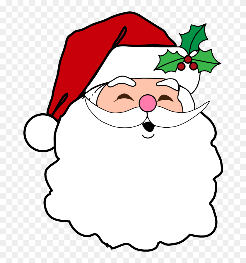 700x838 Рождественские Лица Санта-Клауса Прозрачные Изображения - Лицо Санта-Клауса Клипарт