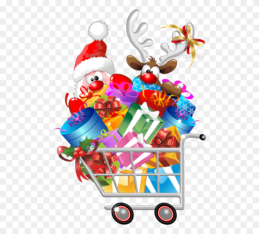 495x700 Christmas Shopping Clipart Christmas Shopping Clip Library - Shopping Cart Clipart