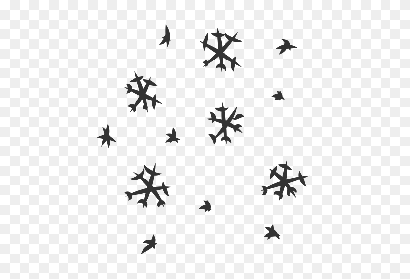 512x512 Christmas, Snowflake Icon - White Snowflakes PNG